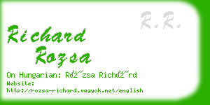 richard rozsa business card